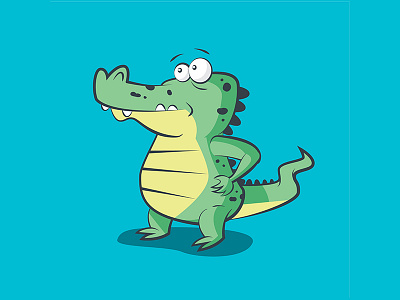 Alligator alligator animal cartoon character design funny illustration illustrator mascot reptile