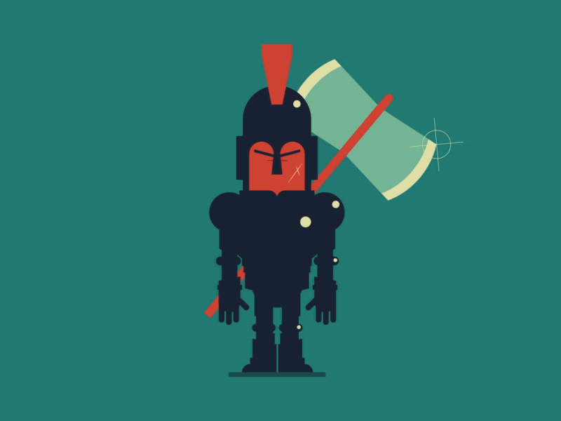 Black Knight after effects animation axe character design illustration illustrator knight