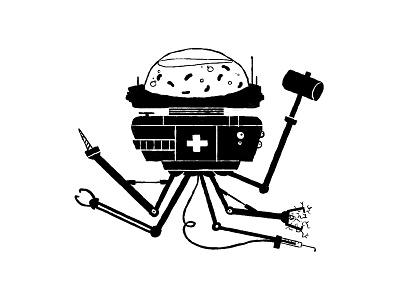 Medical Droid design digital doctor droid graphic illustration illustrator ink medical photoshop robot sketch