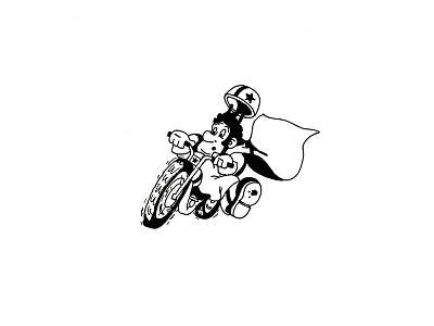 Comin' in Hot cartoon character comic design doodle illustration ink marker motorcycle sketch stuntman