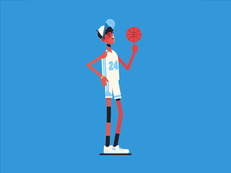 Baller after effects animation basketball character design duik graphic illustration sport