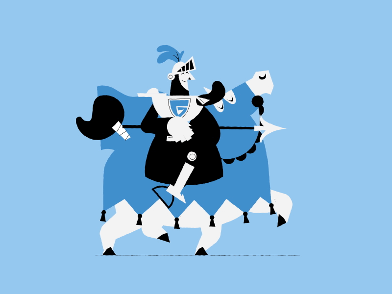 Trotting Knight animation cartoon character design graphic horse illustrator knight medieval vector