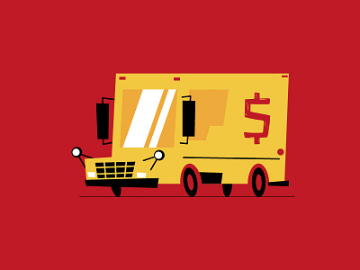 Lil' $ Truck animation bank car design graphic illustration illustrator money truck vector vehicle