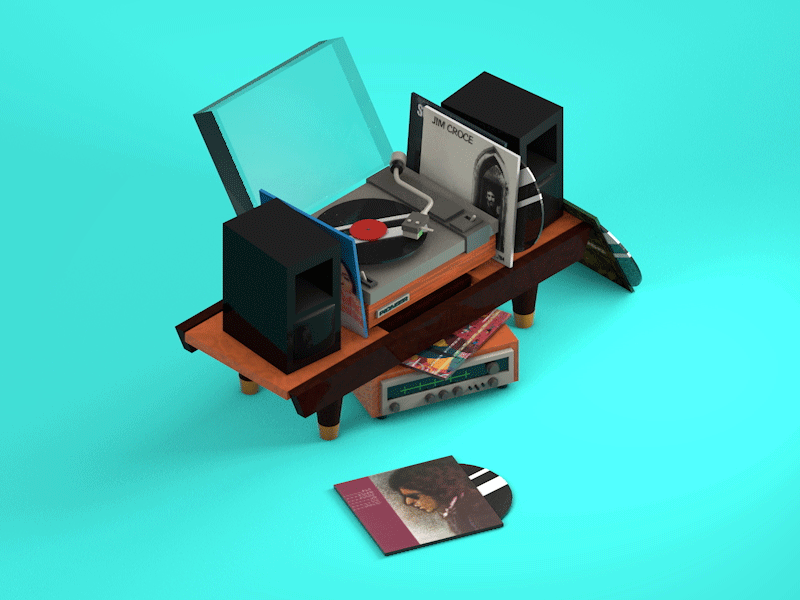 Pioneer pioneer cinema cinema4d cartoon animate 3d animation c4d music vinyl record