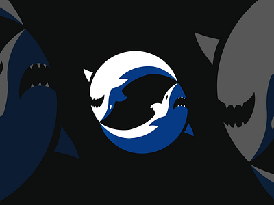 Yin Yang Shark Logo branding design graphic graphics logo minimalism minimalist shark shark logo sharks