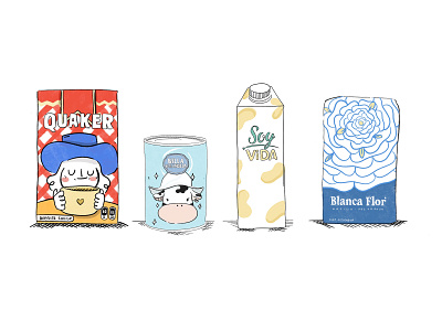 Redesign ❘ Kitchen Products doodle illustration illustrations milk packagedesign packaging peru