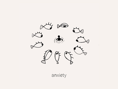 Illustration ❘ Anxiety anxiety doodle illustration mental health mental health awareness pencil pencil drawing