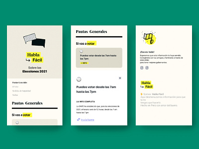 UX ❘ Informed Vote Landing Mobile elections landing peru peruvian vote yellow