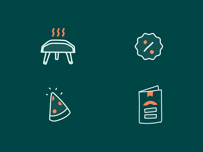 Icons ❘ Restaurant Icons food halftone homemade oven icon oven pizza