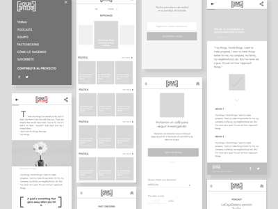 UX Design ❘ La Caja Datera mobile prototype ux