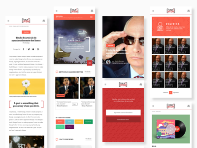 UI Design ❘ La Caja Datera Mobile Site journalism mobile research ui