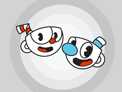 Vector Illustration ❘ Cuphead & Mugman cuphead game independent