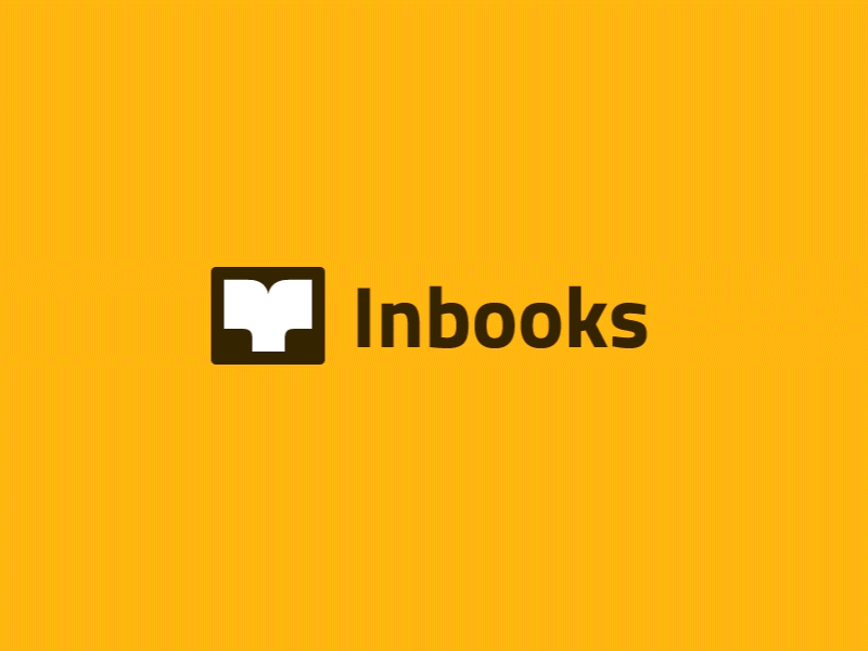 Inbooks book flat gif inbox logo minimal service simple