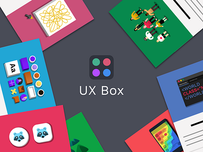 UX Box box card cube illustration love project red styleguide ui ux uxbox