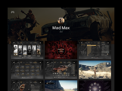 Gaming UI archive black collection dark game games interactive screenshot side project ui