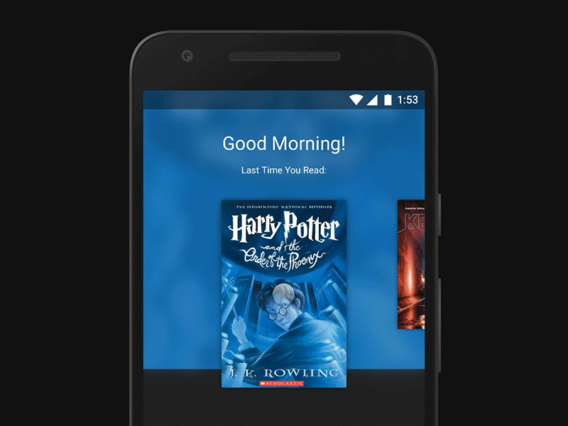 Last Read android animation books framer framerjs gif interaction nexus prototype