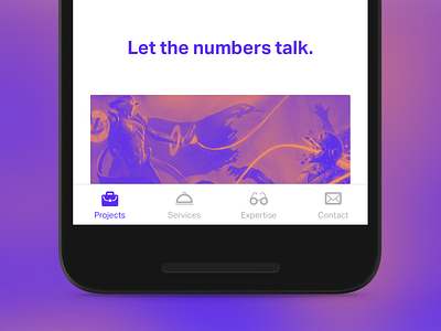 Let the number talk. blue contact duotone icons lined mobile numbers portfolio projects