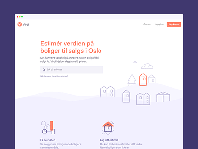 Virdi Homepage brand finance homepage illustration light purple salmon search web webdesign