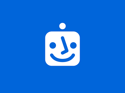 Helsebot Avatar avatar blue bot brand branding chatbot cute face icon logo smile