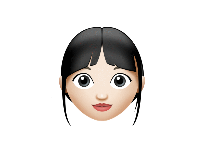 Tya 3d apple asian emoji face fun illustration person portrait sideproject skeumorphic smile