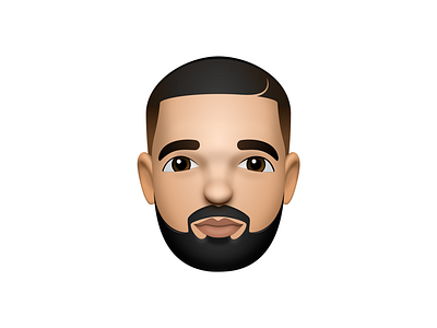 Drizzy 3d apple design drake emoji face illustration portrait sketch sketchapp skeumorphic