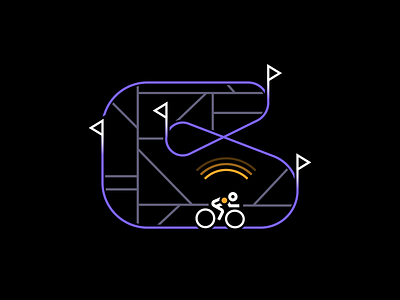 Tracking beacon bike black blue cycling editorial flag icon icons illustration map race racing signal