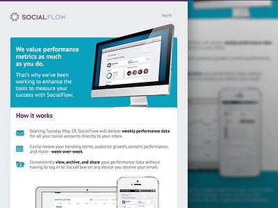 SocialFlow Email Announcement email marketing newsletter socialflow web