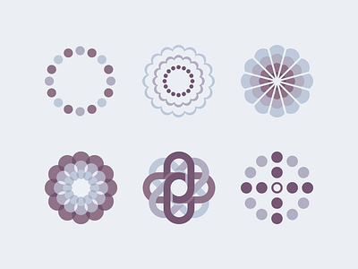 SocialFlow Conductor Suite Branding branding flower icon identity link logo purple startup system target