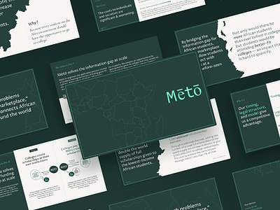 Mētō Fundraising Presentation branding fundraising google slides graphic design investor layout nonprofit pitch deck presentation startup typography