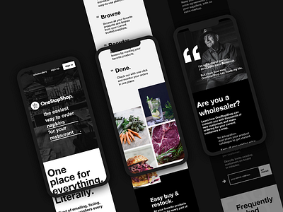 OneStopShop. Mobile Responsive Marketing Website b2b design ecommerce landing page marketing mobile responsive ui ux website
