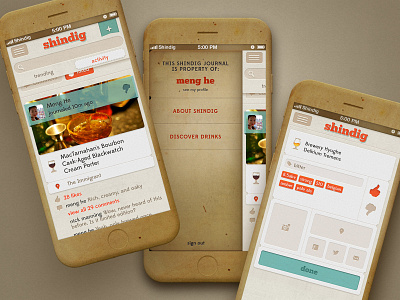 Shindig App Design