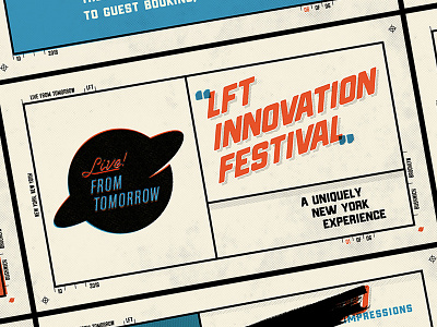 Live! From Tomorrow: LFT Innovation Festival Pitch Deck branding and identity deck grunge textures halftone pattern industrial keynote presentation pitch deck powerpoint print tech startup