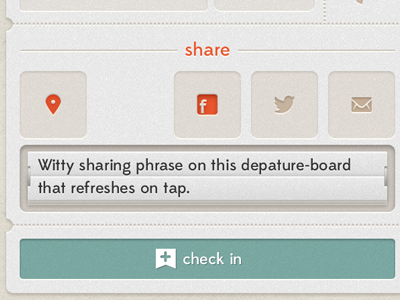 Shindig iOS App Drink Check In app board check in checkin departure design dislike interface ios iphone like location mobile random refresh sharing social ui ux