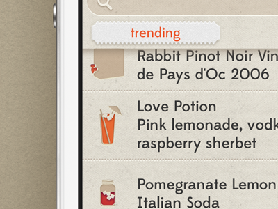 Shindig iOS App Trending Drink Recommendations