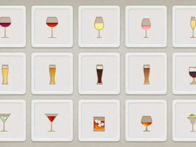 Shindig App Drink Icons app beer cocktail drinks icon vector wine