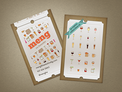 Shindig Business Card business card card drinks icons loyalty print stationery