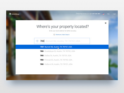 HomeAway - List your property address lookup