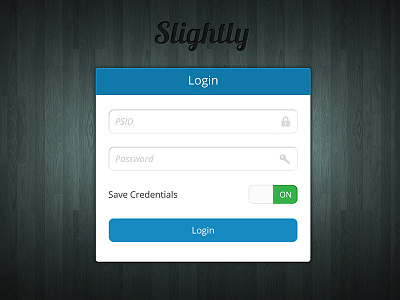 Slighly App Login app credentials ios login password smooth switch ui ux