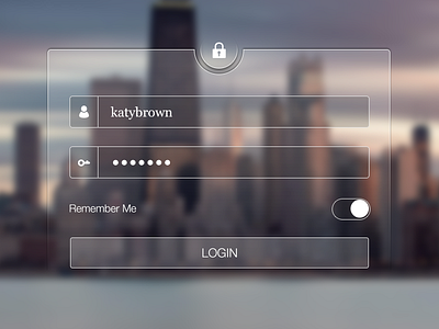 Login ios ipad key lock login password remember switch transparent ui username ux