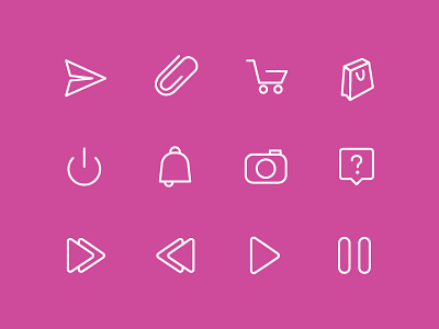 Vector Icon set part 5 alert cool help icons illustration notification play question send shopping stop vector