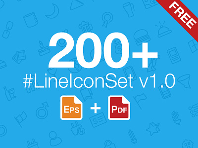 200+ LineIconSet v1.0 Download Free