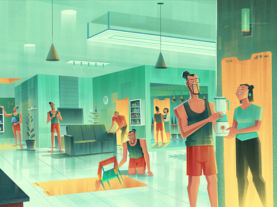 Cover illustration for a story about OLX.