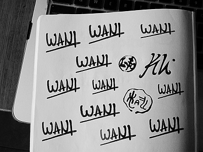 Project Wani artist branding letter logo mark odi signature type