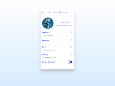 007 Settings 007 adobe xd app design dailyui ui uidesign