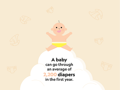 Fun fact about diapers... illustration vector