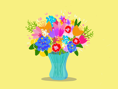 Flower Vase flower illustration procreate vase