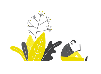 Working coworking illustration plant vector