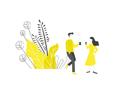 Coffee Break design illustration plant vector