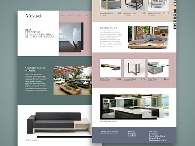 Mokusei - Furniture Company concept