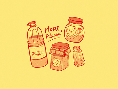 Sodium Sisters - Types of Condiments branding graphic design illust illustration typography